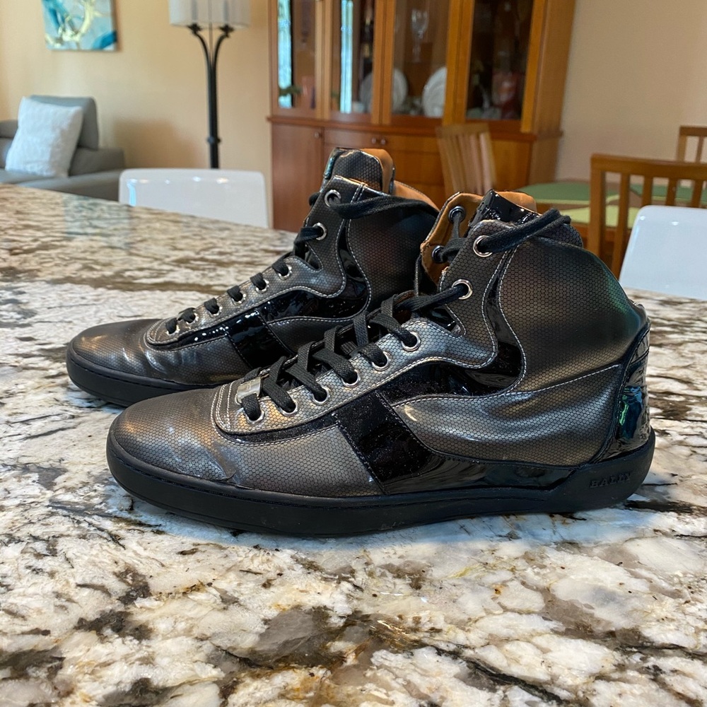 BALLY Black High-Top Sneakers